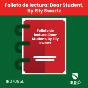 folleto de lectura: dear student, by elly swartz
